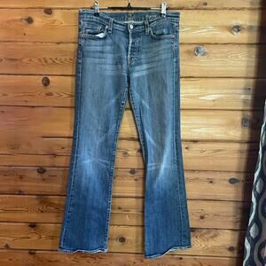 7 For All Mankind Dark Blue Boot Cut Jeans